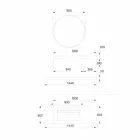 Hängande badrumsmöbler Kopparbasbas, 2 lådor, hyllplan och spegel - Renga Viadurini