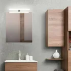 Hängande design badrumsmöbler i Melamine Walnut - Becky Viadurini