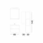 Hängande design badrumsmöbler i Melamine Walnut - Becky Viadurini