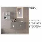 Hängande designmöbler, modern badrumskomposition - Callisi9 Viadurini