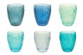 Moderna blåfärgade glasögon 12 delar vattenservice - Mazara