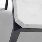 Mitt hem Bebop designbord vit marmor H74xL210cm gjord i Italien Viadurini