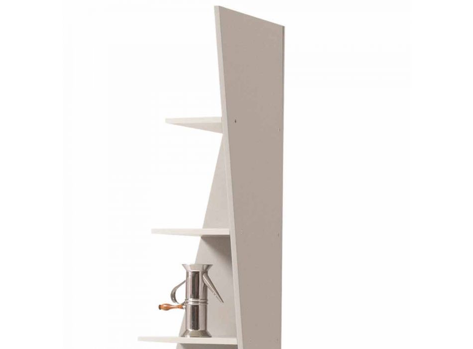 Mitt hem Esquina designhörn bokhylla MDF lackerat H220cm tillverkat i Italien Viadurini