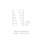 Mitt hem Esquina designhörn bokhylla MDF lackerat H220cm tillverkat i Italien Viadurini