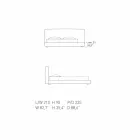 My Home Long Island vadderade läder dubbelsäng gjord i Italien Viadurini