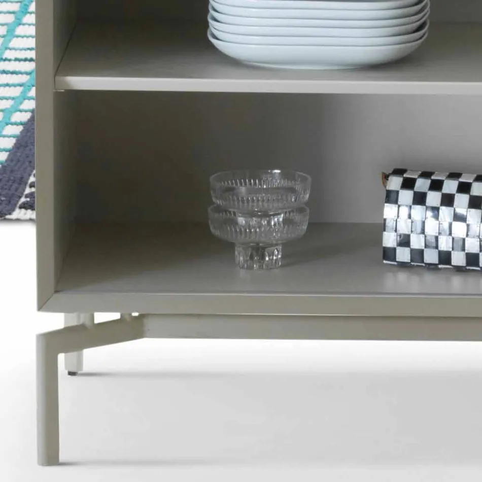 My Home Mirage design skänk i lackad MDF H71xL210cm tillverkad i Italien Viadurini