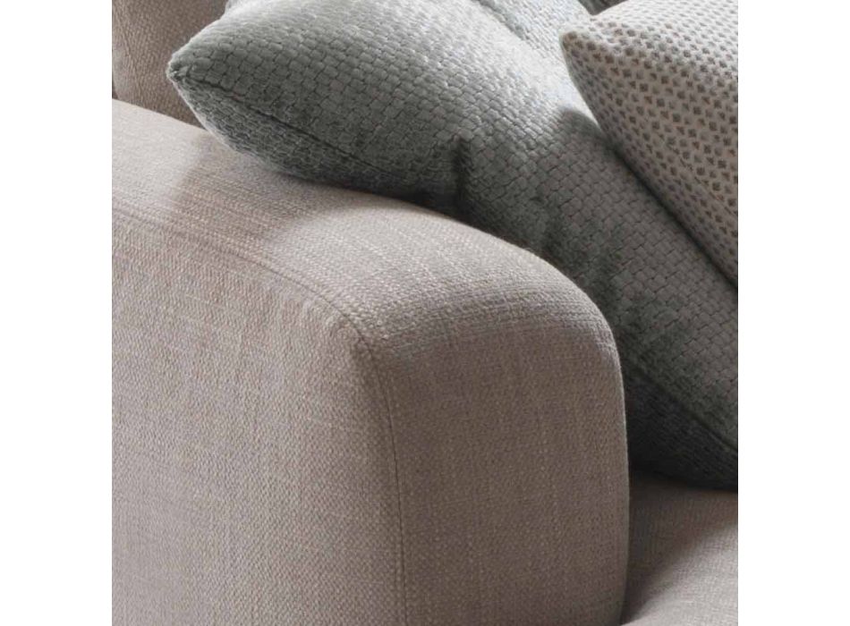 My Home Soft sectional design soffa tillverkad i Italien tyg Viadurini