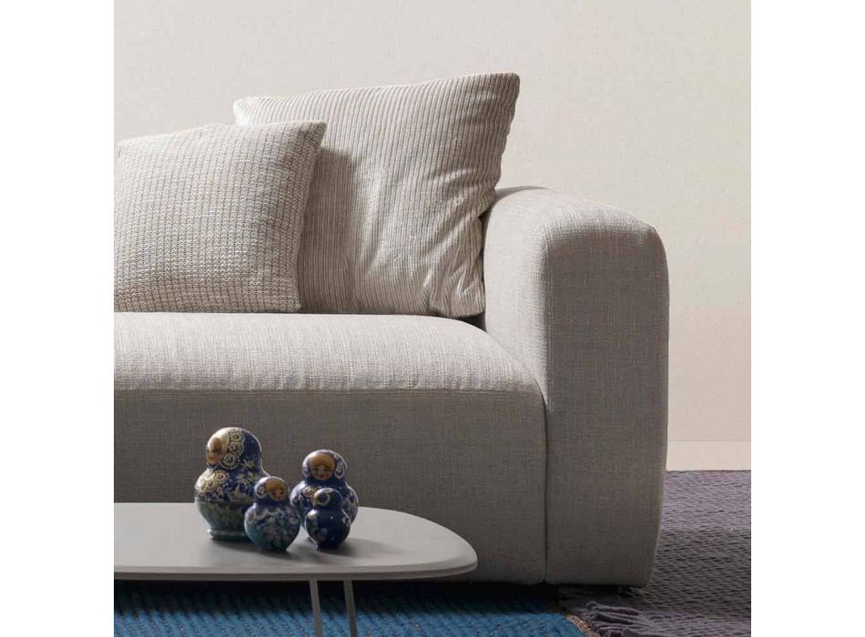 My Home Soft sectional design soffa tillverkad i Italien tyg Viadurini