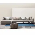 My Home Soft sectional design soffa tillverkad i Italien tyg Viadurini
