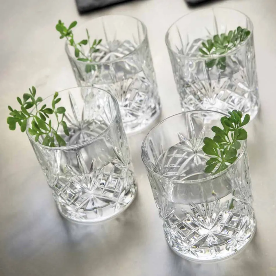 Gammaldags Tumbler Låg Cocktailglasögon 12 stycken Crystal - Cantabile Viadurini