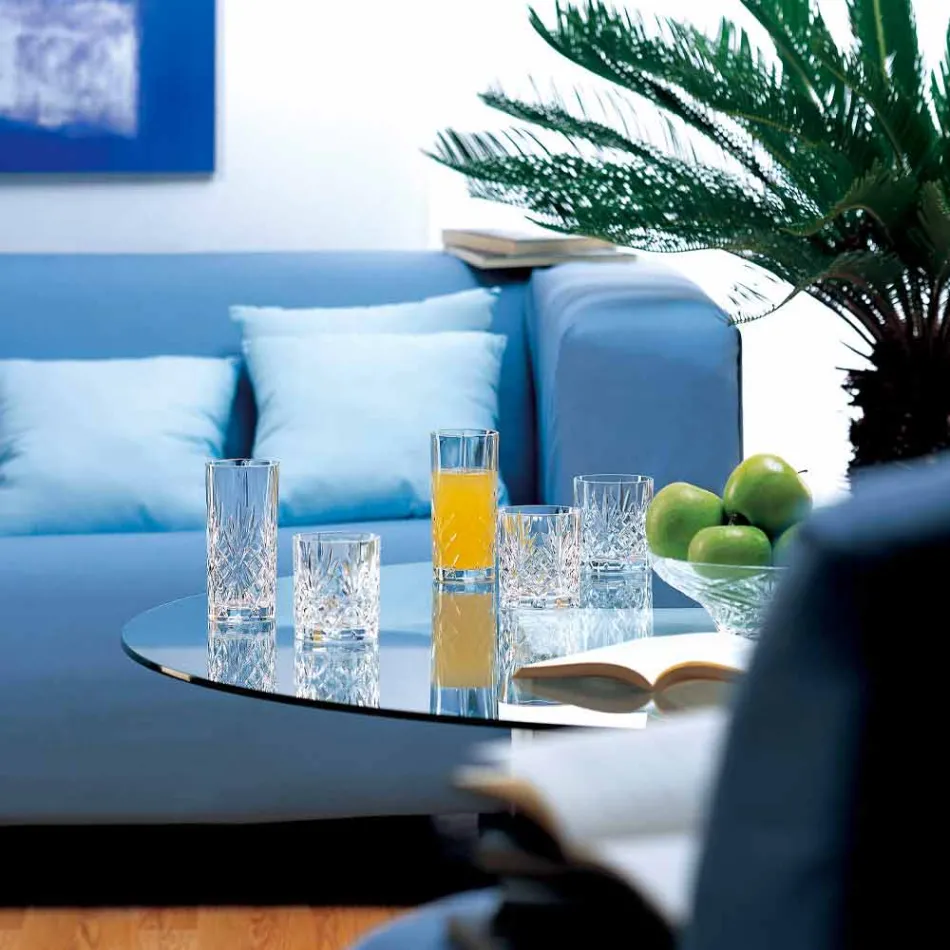 Gammaldags Tumbler Låg Cocktailglasögon 12 stycken Crystal - Cantabile Viadurini