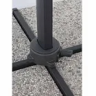 3x3 utomhusparaply med ljusgrå duk och antracitstruktur - Dalton Viadurini