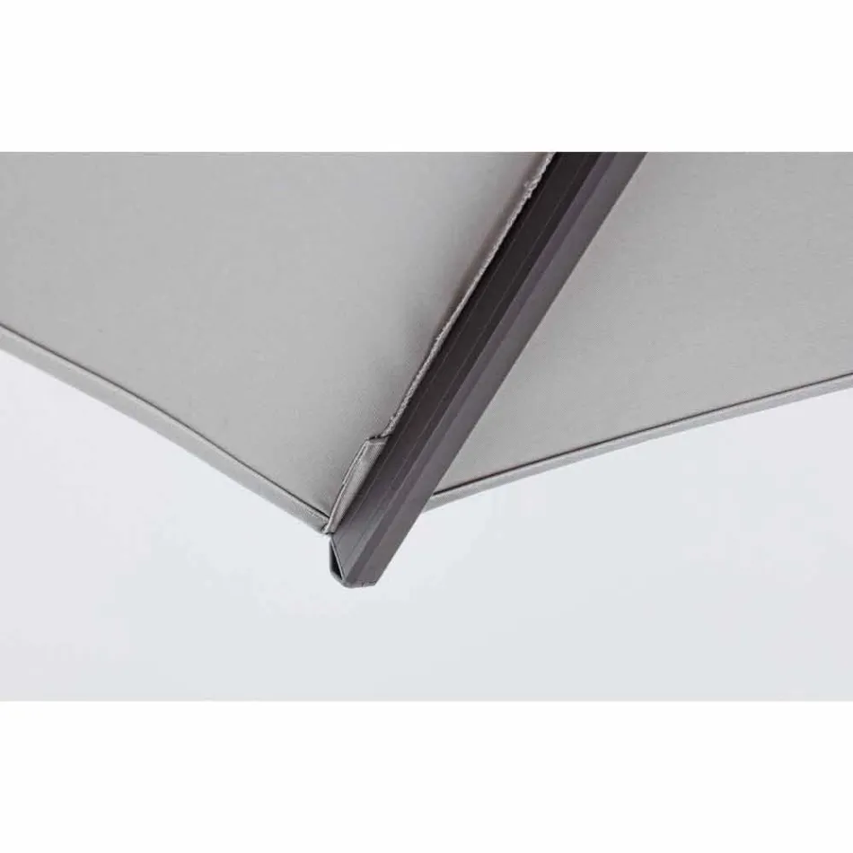 3x3 utomhusparaply med ljusgrå duk och antracitstruktur - Dalton Viadurini