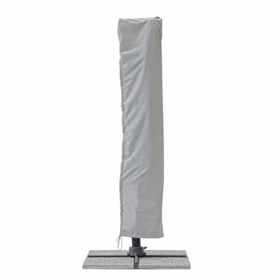 3x3 utomhusparaply med ljusgrå duk och antracitstruktur - Dalton Viadurini