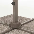 3x3 paraply utomhus med polyesterduk och aluminiumstång - Texas Viadurini