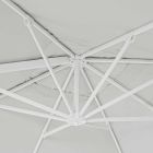3x3 utomhusparaply i vit aluminium och polyester - Fasma Viadurini