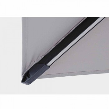 3x3 utomhusparaply i grå polyester och antracitfärgad aluminium - Coby