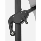 3x3 utomhusparaply i grå polyester och antracitfärgad aluminium - Coby Viadurini