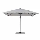 3x3 utomhusparaply i grå polyester och antracitfärgad aluminium - Coby Viadurini