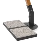 Utomhusparaply i trä och Ecru Polyester 3x4, Homemotion - Passmore Viadurini