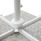 Utomhusparaply i polyester med vit aluminiumstruktur - Zinica Viadurini