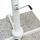 Utomhusparaply i polyester med vit aluminiumstruktur - Zinica Viadurini