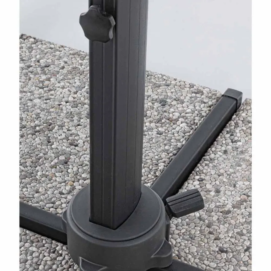 Trädgårdsparaply 3x4 med ljusgrått polyester - Dalton Viadurini