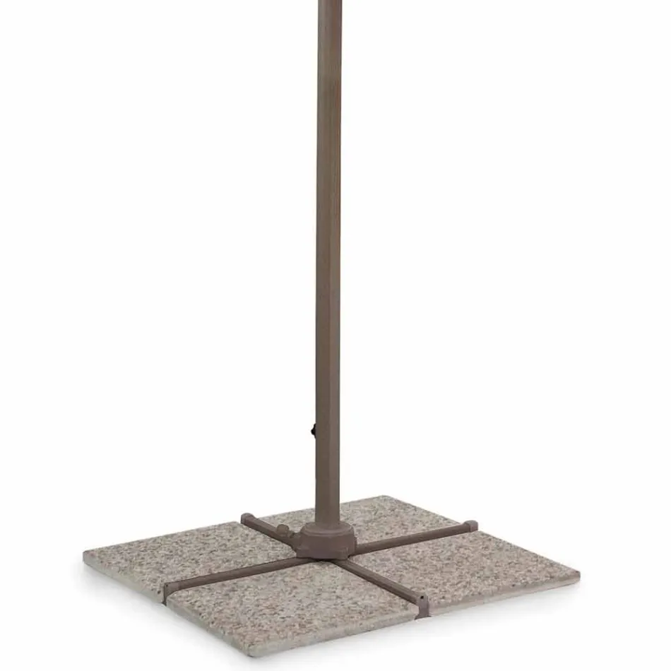 3x4 trädgårdsparaply i polyester med aluminiumkonstruktion - Texas Viadurini