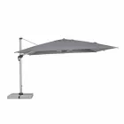 4x4 trädgårdsparaply med mörkgrå duk och anodiserad struktur - Daniel Viadurini