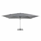 4x4 trädgårdsparaply med mörkgrå duk och anodiserad struktur - Daniel Viadurini