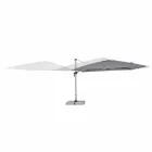 4x4 trädgårdsparaply med mörkgrå duk och anodiserad struktur - Daniel Viadurini