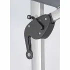 4x4 trädgårdsparaply med mörkgrå duk och anodiserad struktur - Daniel Viadurini