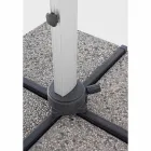 4x4 trädgårdsparaply med mörkgrå duk och anodiserad struktur - Daniel Viadurini