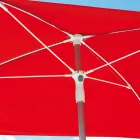 Trädgårdsparaply med struktur i randigt aluminium och tyg - Renaud Viadurini