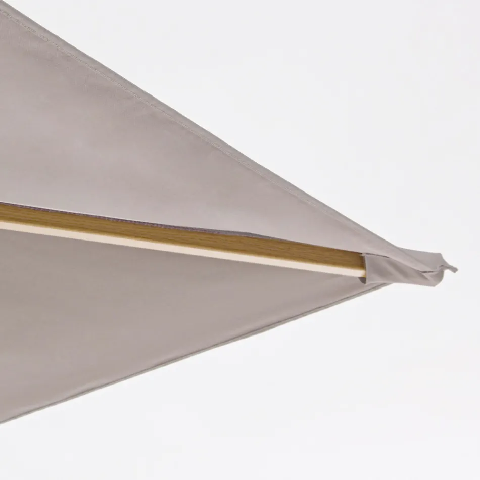 Trädgårdsparaply med Dove Grey Polyester Canvas 3x4 m, Homemotion - Lucius Viadurini