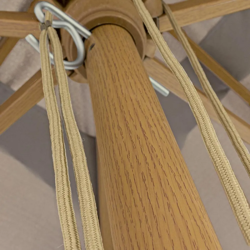 Trädgårdsparaply med Dove Grey Polyester Canvas 3x4 m, Homemotion - Lucius Viadurini