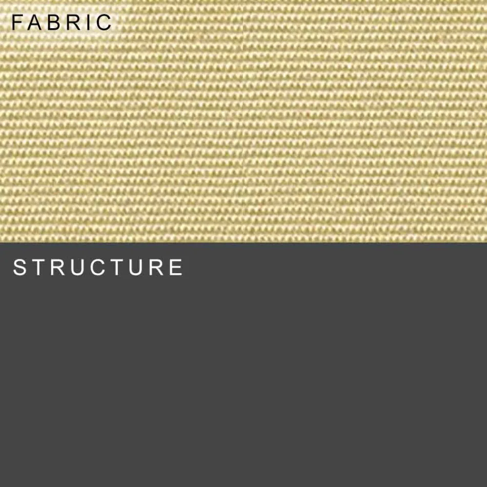 Trädgårdsparaply i akryltyg och aluminium Tillverkad i Italien - Solero Viadurini