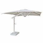 Paraply i aluminium med vit eller antracit arm 350x350 cm - Lapillo Viadurini