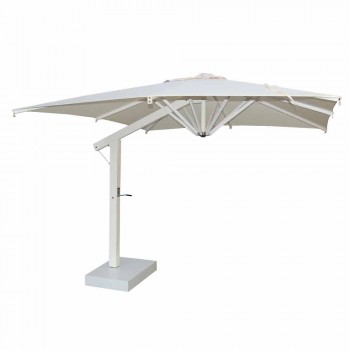 Paraply i aluminium med vit eller antracit arm 350x350 cm - Lapillo