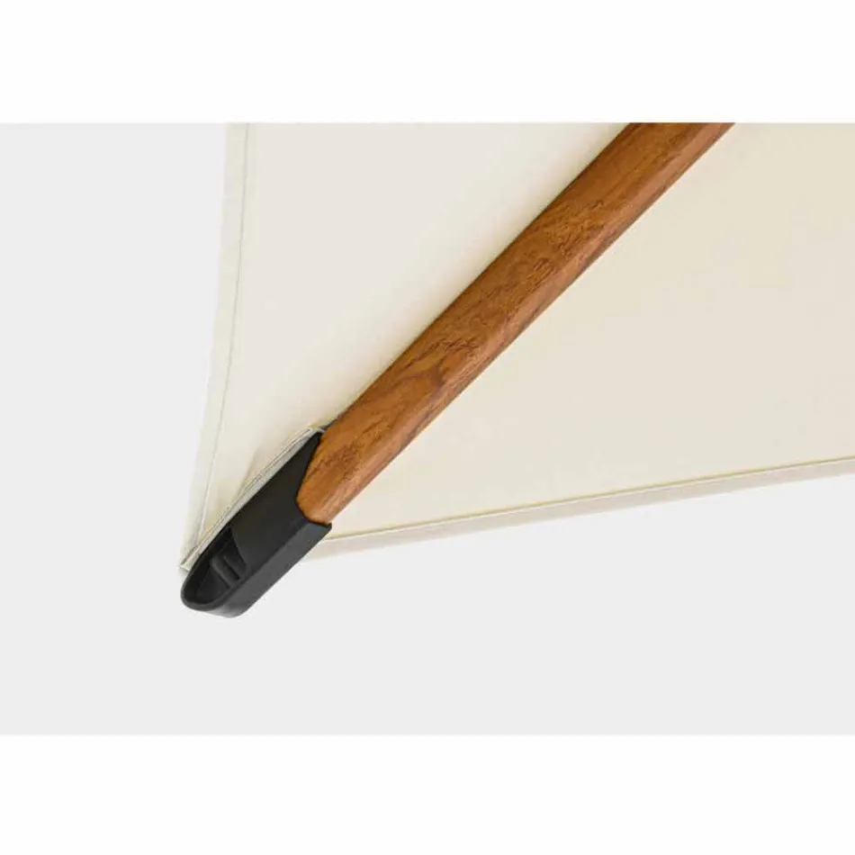 3x3 utomhusparaply i aluminium med beige polyestertyg - Leano Viadurini