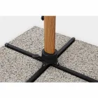 3x3 utomhusparaply i aluminium med beige polyestertyg - Leano Viadurini