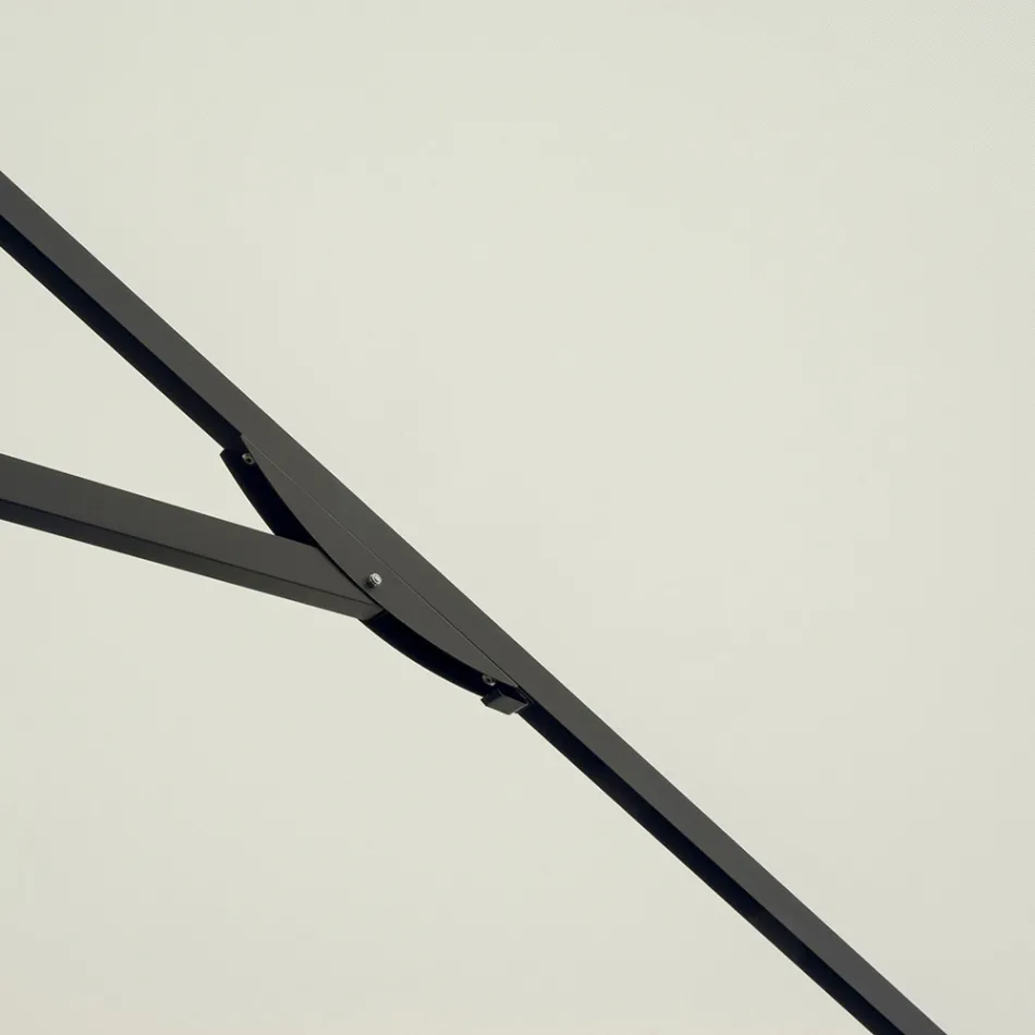 3x3 meter fyrkantigt paraply i hartsbelagd polyester - Arbor Viadurini