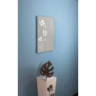 Väggklocka i rektangulär brun och plexiglas design - Silene Viadurini