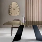 Claudia väggklocka i spegelglas med lasergraverade siffror Viadurini