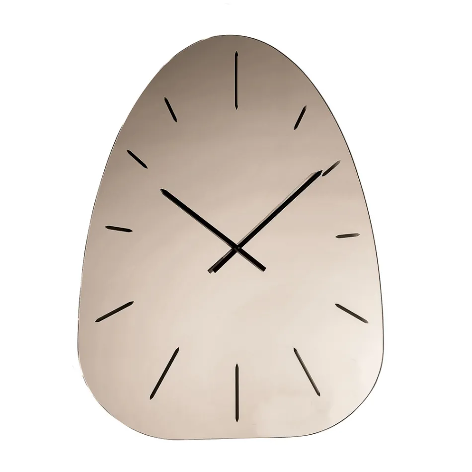 Claudia väggklocka i spegelglas med lasergraverade siffror Viadurini