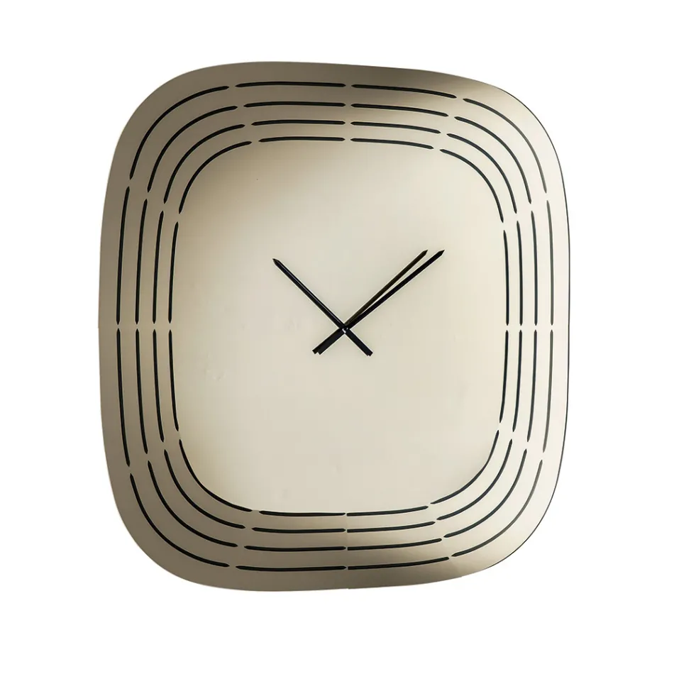 Cesira väggklocka i spegelglas med lasergravyrer Tillverkad i Italien Viadurini