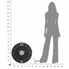 Modern design rund väggklocka i järn och MDF - Hope Viadurini