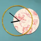 Klocka med trä och tryckt panel Tillverkad i Italien - Malawi Viadurini