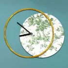 Klocka med trä och tryckt panel Tillverkad i Italien - Malawi Viadurini