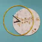 Klocka med trä och tryckt panel Tillverkad i Italien - Malawi Viadurini